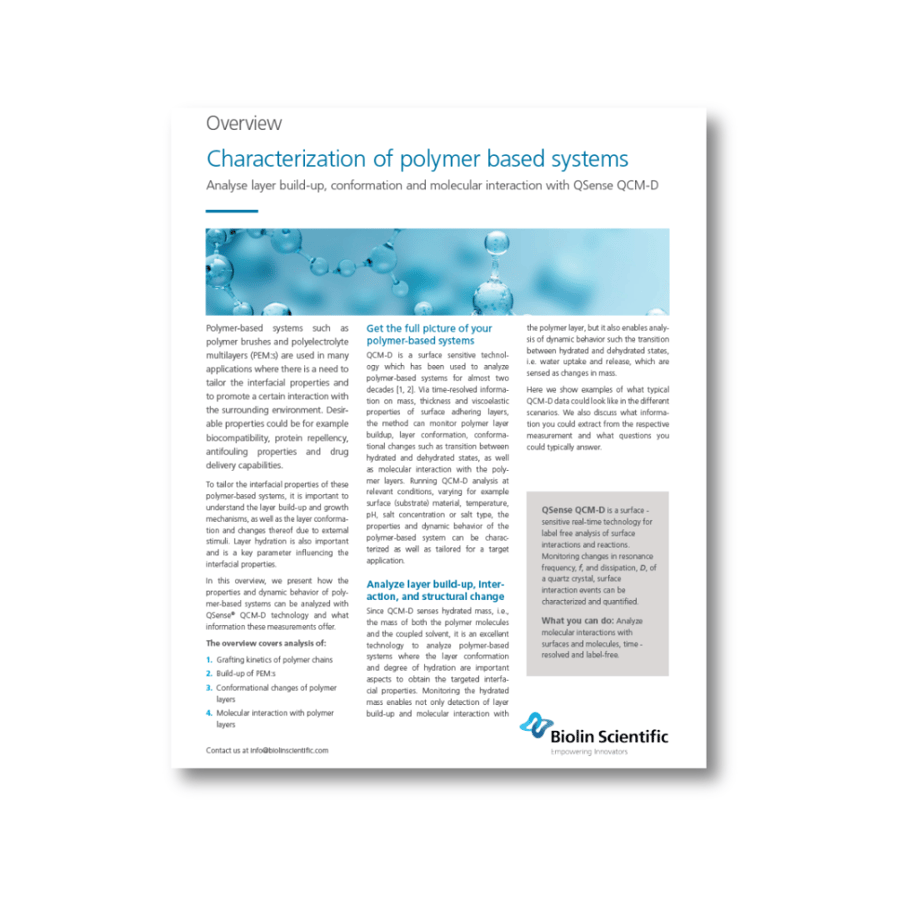 Characterization of polymer-based systems