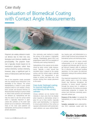 contact angle on biomaterials