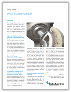 What is a biomaterial